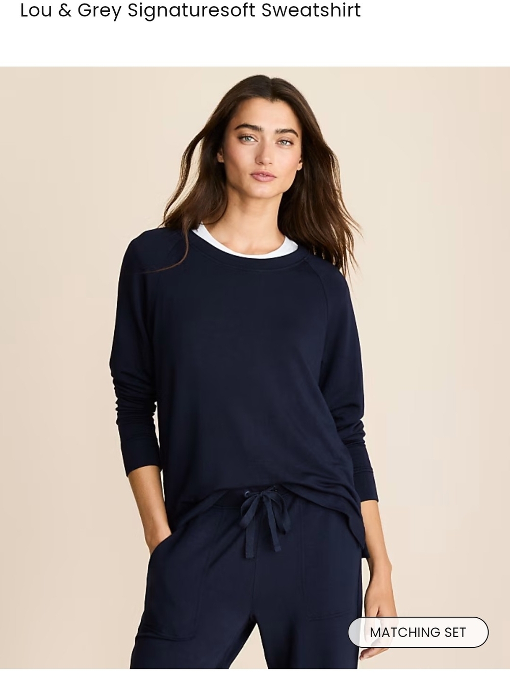 3 Sets Of Lou & Grey Navy Women's Sweatshirt and Jogger Set